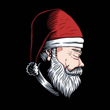 Şirketiniz veya markanız için Noel Baba pozisyonu vektör çizimi