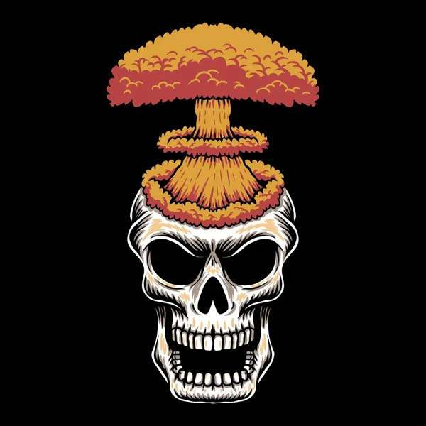 Κρανίο Κεφαλή Nuke Διανυσματική Απεικόνιση Για Την Εταιρεία Εμπορικό Σήμα — Διανυσματικό Αρχείο