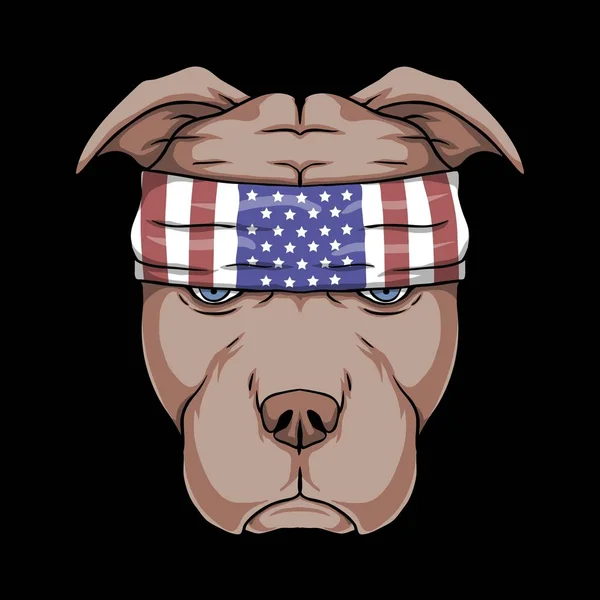 Pitbull Dog Head Vektor Illustration Für Ihr Unternehmen Oder Ihre — Stockvektor