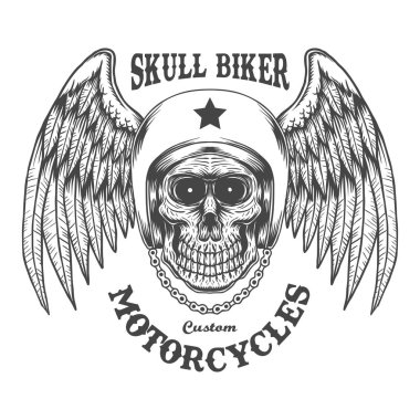 Şirketiniz veya markanız için kafatası başlığı kanat çizimi