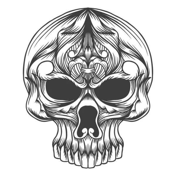 female skull tattoo designs hand drawn vector black and white clip art  Stock Vector  Adobe Stock