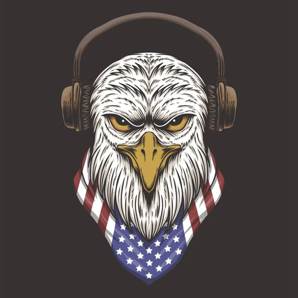 Eagle Head Usa Ilustração Vetorial Para Sua Empresa Marca — Vetor de Stock