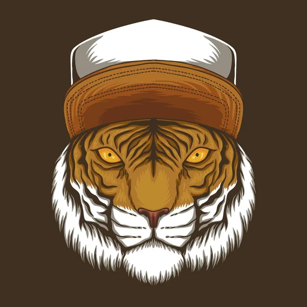 Tiger Hat Vector Illustration — Stock Vector