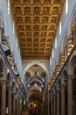 Pisa Katedrali, Eğik Pisa Kulesi, Piazza del Duomo, Toskana, İtalya