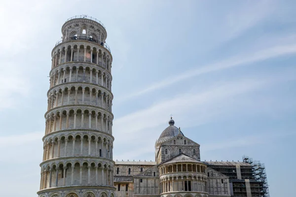 Eğik Pisa Kulesi Piazza Del Duomo Toskana Talya — Stok fotoğraf