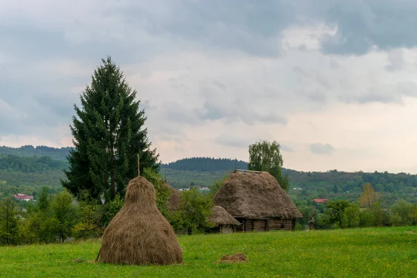 Haystacks Maramures Village Museum Roménia — Fotografia de Stock