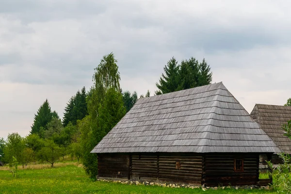 Drewniany Dom Muzeum Wsi Maramures Rumunia — Zdjęcie stockowe