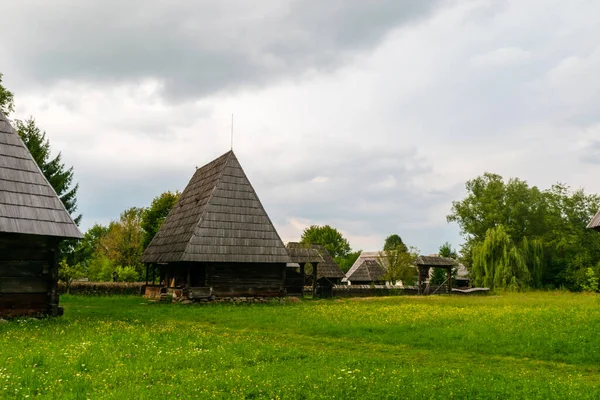 Holzhäuser Aus Dem Maramures Village Museum Rumänien — Stockfoto
