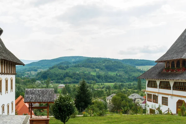 Drewniany Klasztor Barsana Maramures Rumunia — Zdjęcie stockowe