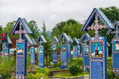 The Merry Cemetery from Sapanta, Maramures, Romania clipart