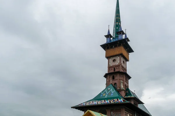 Igreja Nascimento Bem Aventurada Virgem Maria Cemitério Merry Sapanta Romênia — Fotografia de Stock