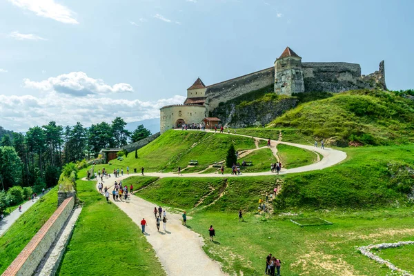 Rasnov Citadel Localizado Condado Brasov Roménia — Fotografia de Stock