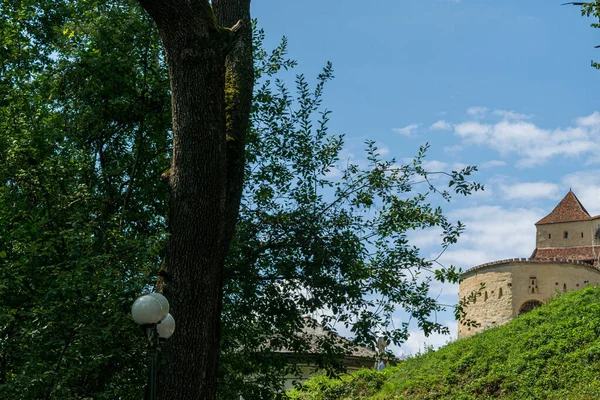 Rasnov Citadel Localizado Condado Brasov Roménia — Fotografia de Stock