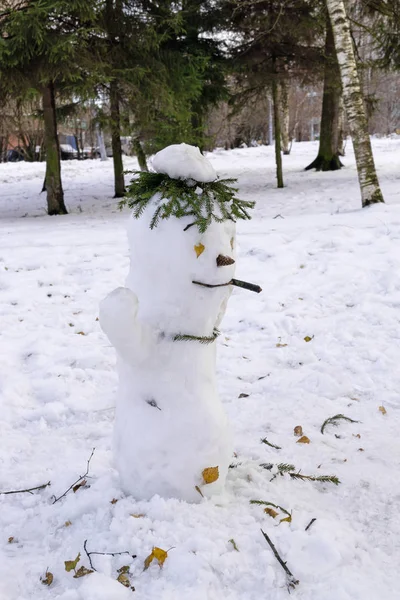 雪人与雪茄 — 图库照片