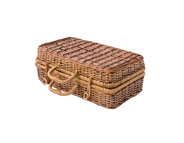 Wicker retro suitcase — Stock Photo, Image