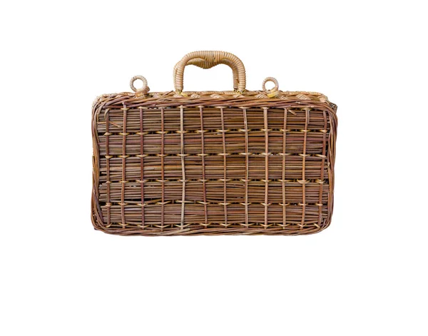 Wicker retro suitcase — Stock Photo, Image