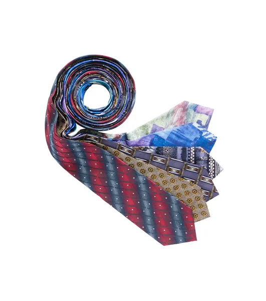 Neckties izolované na bílém pozadí — Stock fotografie