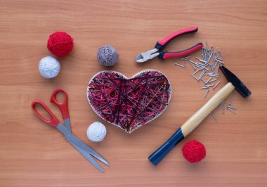 Stile dize sanat ahşap tablo içinde el işi için Araçlar
