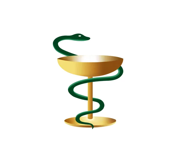 Lääketieteellinen symboli on käärme ja kulho — kuvapankkivalokuva