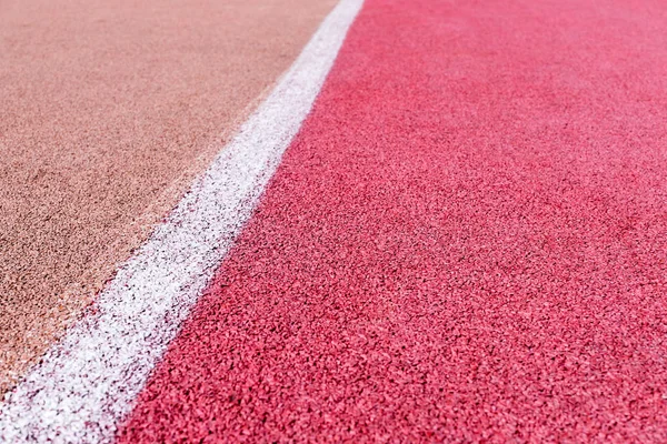 Pista de atletismo con marcado — Foto de Stock