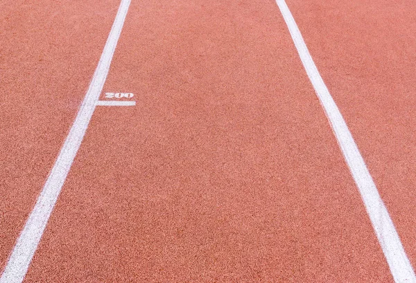 Pista de atletismo con marcado — Foto de Stock