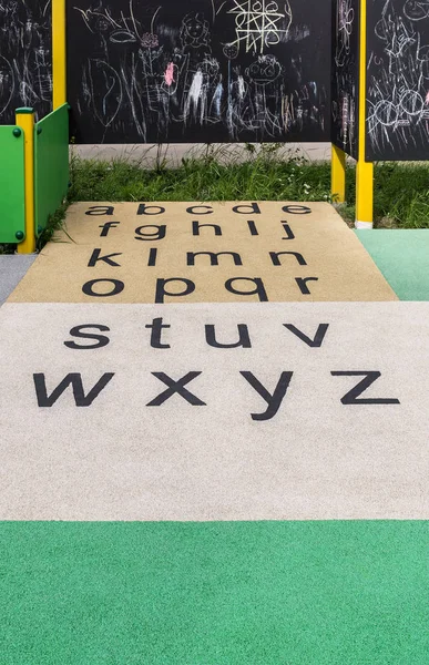 Letters on playground