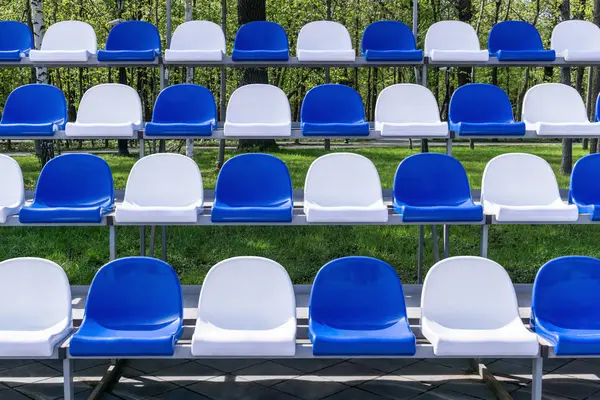 Tribuna stadio di plastica — Foto Stock