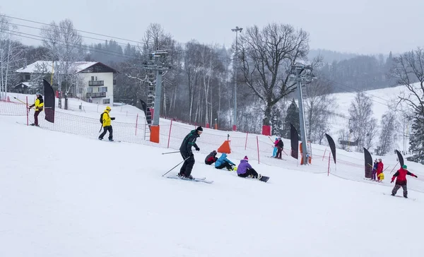 MOSCOW, RUSSIA: Ski club Leonid Tyagachev — Stock Photo, Image