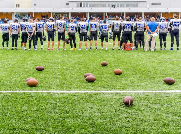 MOSCÚ, RUSIA - 06 DE SEPTIEMBRE DE 2015: Estadio de rugby de la escuela de deportes de reserva olímpica? 111 — Foto de Stock