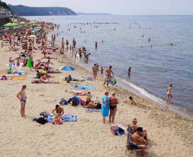 Svetlogorsk, Rusya: Sandy beach Baltık Denizi Sahili üzerinde