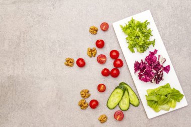 Taze sebze pişirme arka planı