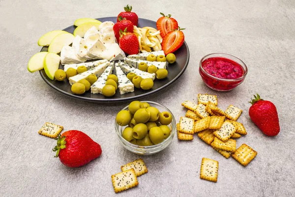 Assiette de fromages assortis Snack — Photo