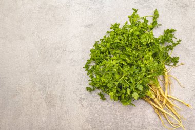 Taş zeminde taze yeşiller