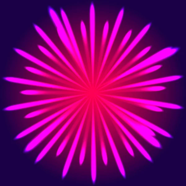 Circle Fireworks Pink Blue Background Vector Stock Illustration Poster Card — 스톡 벡터