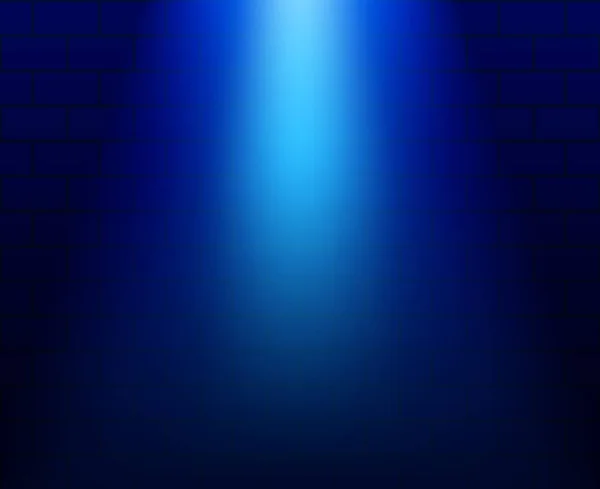 青いレンガの背景に光線 ポスターやバナーのベクターストックイラスト — ストックベクタ