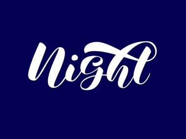 Gece fırçası harfleri. Kart veya poster için vektör stok illüstrasyonu