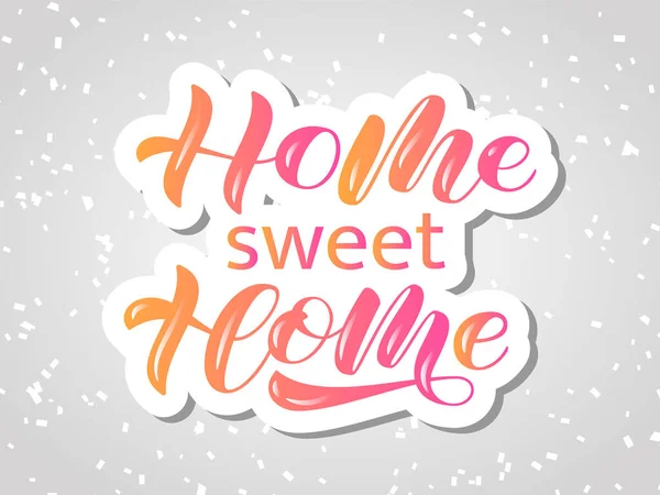 Illustrazione Del Titolo Vettoriale Home Dolce Casa Pennello Lettering Banner — Vettoriale Stock