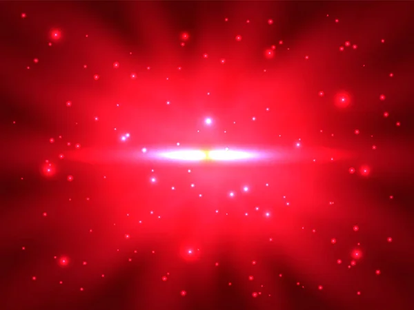 Cielo Rojo Oscuro Con Caída Estrellas Rayos Luz Stock Vectores — Vector de stock