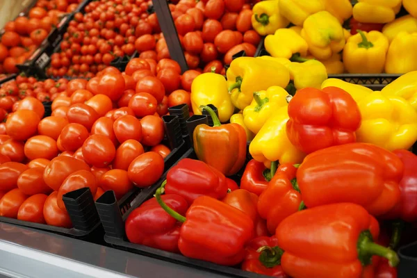 Zoete Bulgaarse Paprika Markt Gezond Voedsel — Stockfoto