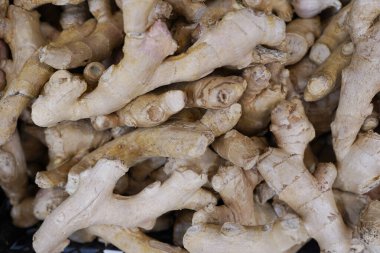 Yeni pazarda taze organik zencefil bayrağı