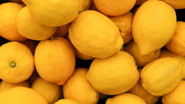 Лимонний Фон Барвисте Відображення Лимонів Ринку Здорова Їжа — стокове фото