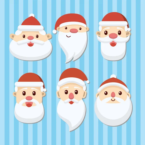 Noel Baba vektör Noel için ayarla