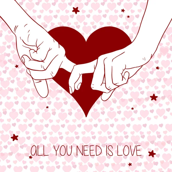 Valentines day - Romantic relationship lover illustration - Stok Vektor