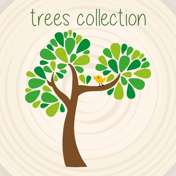 Trees Color Vector Selection — Stock Vector