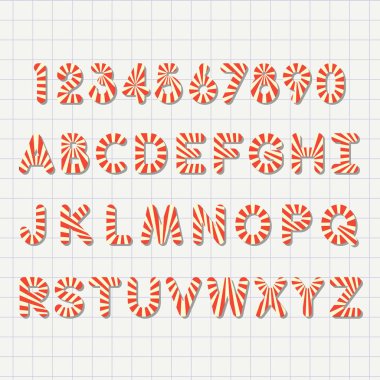 Renk vektör alfabe çizim