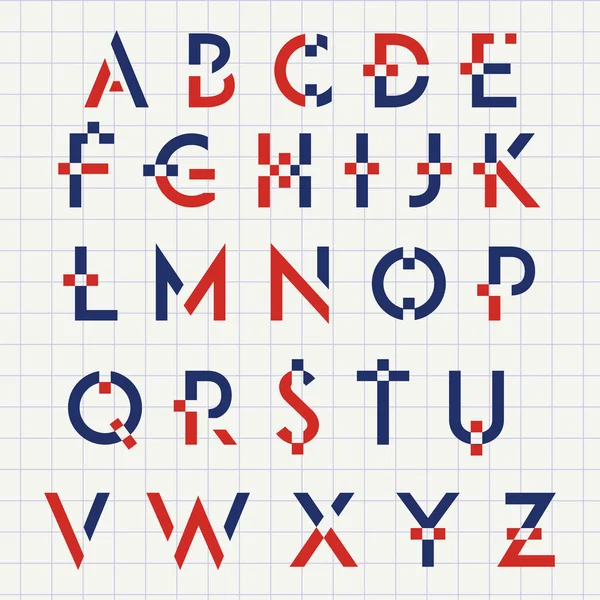Illustrazione dell'alfabeto vettoriale a colori — Vettoriale Stock