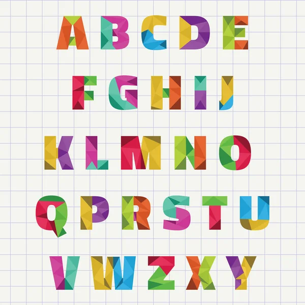 Illustration de l'alphabet vectoriel couleur — Image vectorielle