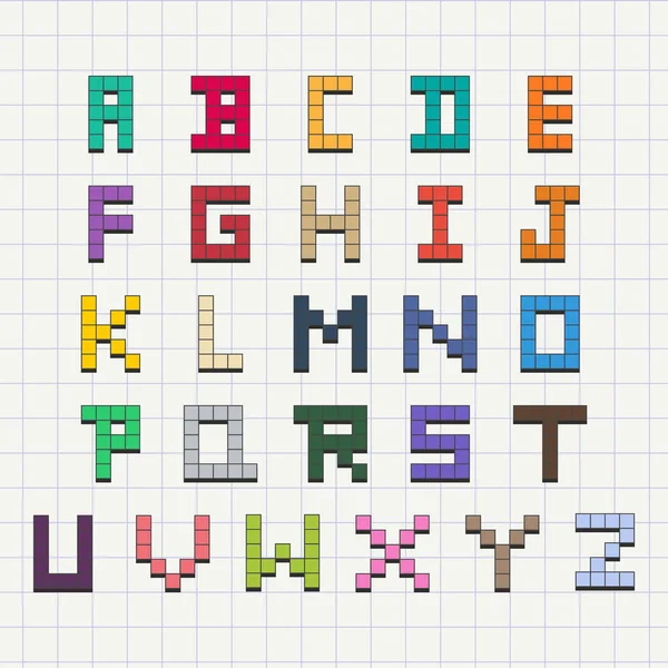 Kleur vectorillustratie alfabet — Stockvector