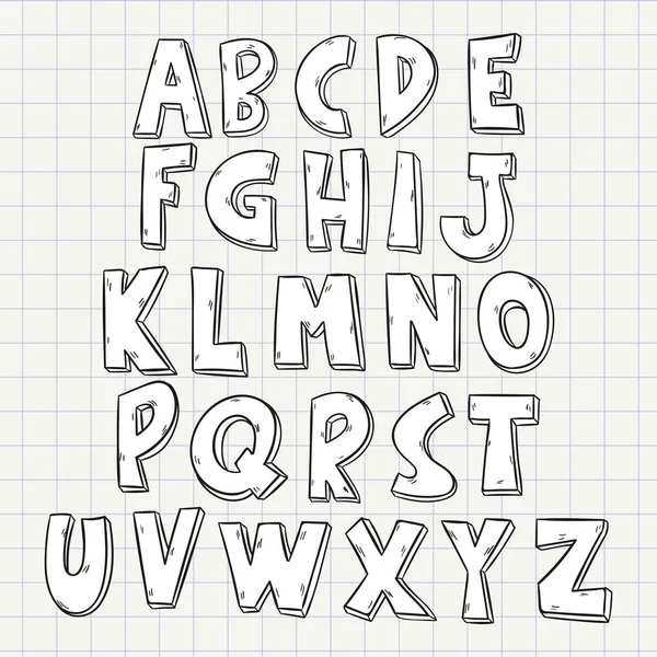 Illustration de l'alphabet vectoriel couleur — Image vectorielle