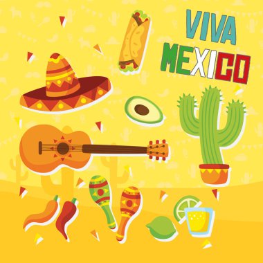 Meksika renkli öğeleri